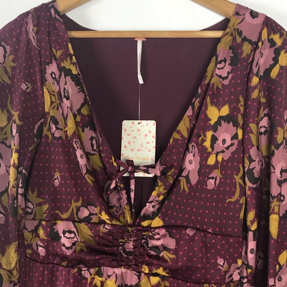 Free People Morning Light Mini Dress-Purple Combo - Picture 6 of 13